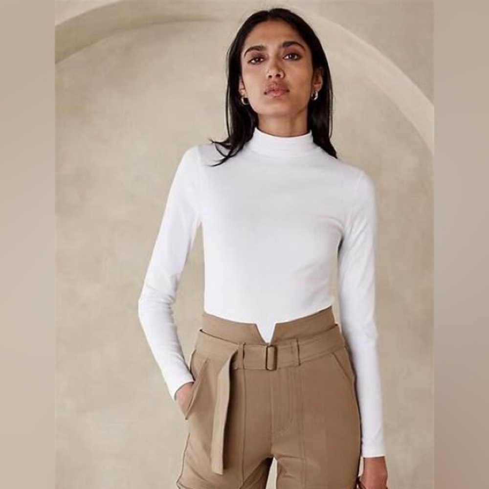 Banana Republic Refined Mock-Neck Top